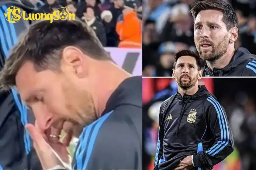 Messi đã khóc trước trong trận đấu với Venezuela. Messi đã khóc trước trong trận đấu với Venezuela.